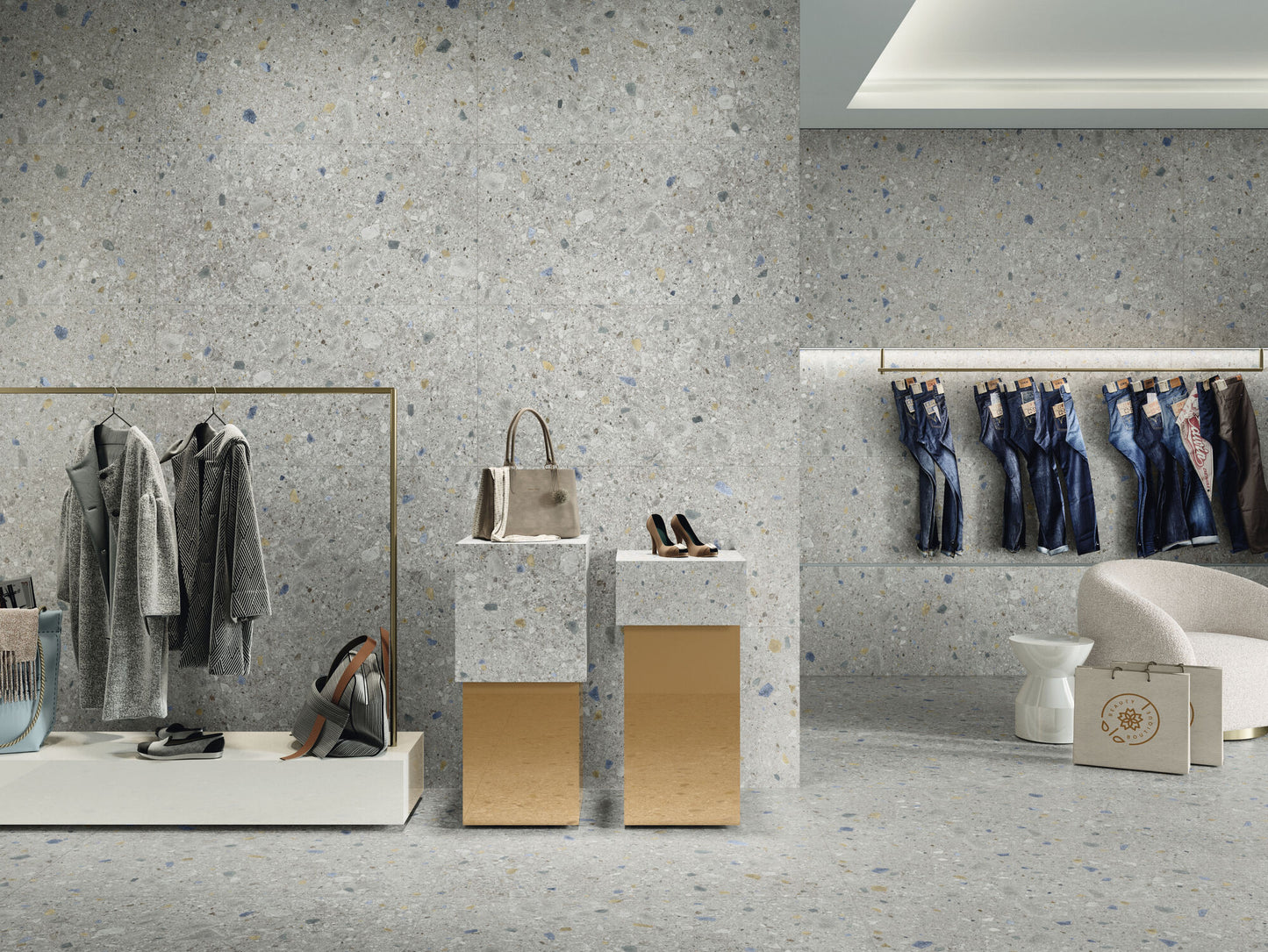 Gresie Stracciatella Cenere 60x120
