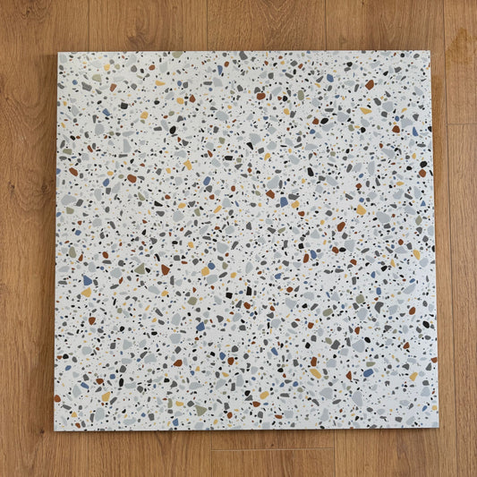 Gresie Terrazzo Epoca White Silken 60x60