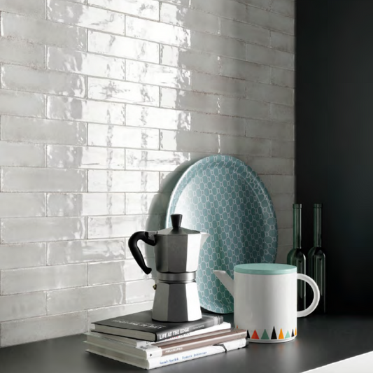 Faianță Metalbrick White Lux 6x24